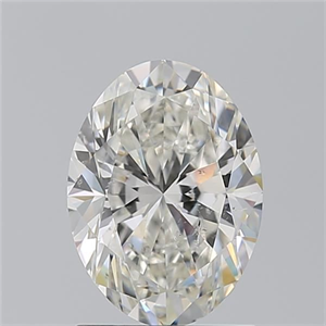 Picture of Natural Diamond 1.50 Carats, Oval with  Cut, I Color, SI2 Clarity and Certified by GIA