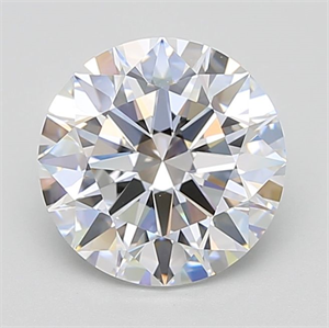 Picture of Lab Grown Diamond 3.00 Carats, Round with Excellent Cut, D Color, VVS2 Clarity and Certified by GIA