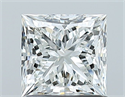 Natural Diamond 1.01 Carats, Princess with  Cut, I Color, SI1 Clarity and Certified by GIA
