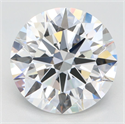 Lab Grown Diamond 2.96 Carats, Round with Excellent Cut, D Color, VVS1 Clarity and Certified by GIA