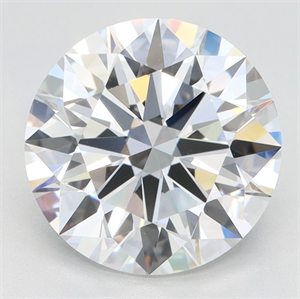 Picture of Lab Grown Diamond 2.96 Carats, Round with Excellent Cut, D Color, VVS1 Clarity and Certified by GIA