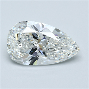 Picture of Natural Diamond 4.73 Carats, Pear with  Cut, G Color, VS1 Clarity and Certified by GIA