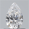 Natural Diamond 0.50 Carats, Pear with  Cut, D Color, VVS1 Clarity and Certified by GIA