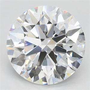 Picture of Lab Grown Diamond 3.05 Carats, Round with Ideal Cut, D Color, IF Clarity and Certified by IGI