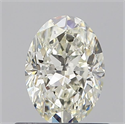 Natural Diamond 0.62 Carats, Oval with  Cut, K Color, SI1 Clarity and Certified by GIA