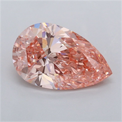 Picture of Lab Grown Diamond 2.00 Carats, Pear with  Cut, Fancy Vivid Pink Color, VVS2 Clarity and Certified by IGI