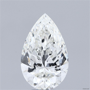 Picture of Natural Diamond 5.02 Carats, Pear with  Cut, I Color, VVS2 Clarity and Certified by GIA