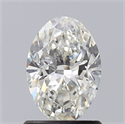 Natural Diamond 1.02 Carats, Oval with  Cut, H Color, VS1 Clarity and Certified by GIA