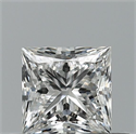 Natural Diamond 0.51 Carats, Princess with  Cut, F Color, VVS1 Clarity and Certified by GIA