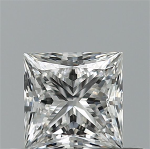 Picture of Natural Diamond 0.51 Carats, Princess with  Cut, F Color, VVS1 Clarity and Certified by GIA