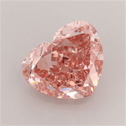 Picture of Lab Grown Diamond 2.50 Carats, Heart with  Cut, Fancy Vivid Pink Color, VS1 Clarity and Certified by IGI