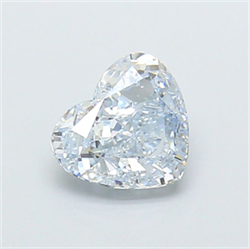 Picture of Lab Grown Diamond 1.32 Carats, Heart with  Cut, Fancy Light Blue Color, VVS2 Clarity and Certified by IGI