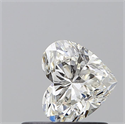 Natural Diamond 0.60 Carats, Heart with  Cut, I Color, VS2 Clarity and Certified by GIA