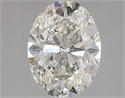 Natural Diamond 2.01 Carats, Oval with  Cut, I Color, SI2 Clarity and Certified by HRD