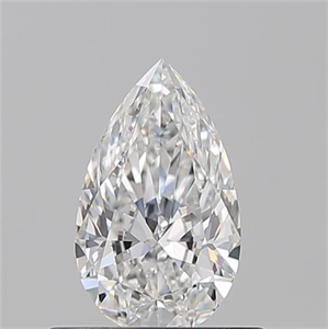 Picture of Natural Diamond 0.51 Carats, Pear with  Cut, F Color, VVS1 Clarity and Certified by GIA