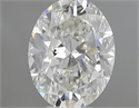 Natural Diamond 0.53 Carats, Oval with  Cut, I Color, VS1 Clarity and Certified by GIA