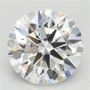 Picture of Lab Grown Diamond 3.42 Carats, Round with Excellent Cut, D Color, VVS2 Clarity and Certified by GIA