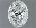 Natural Diamond 1.41 Carats, Oval with  Cut, I Color, SI1 Clarity and Certified by GIA