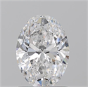 Natural Diamond 1.20 Carats, Oval with  Cut, D Color, SI2 Clarity and Certified by GIA
