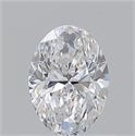 Natural Diamond 0.70 Carats, Oval with  Cut, D Color, VS2 Clarity and Certified by GIA