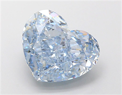 Picture of Lab Grown Diamond 3.76 Carats, Heart with  Cut, Fancy Blue Color, VVS2 Clarity and Certified by IGI