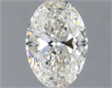 Natural Diamond 0.60 Carats, Oval with  Cut, I Color, VVS2 Clarity and Certified by GIA