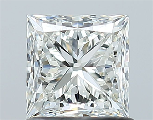 Picture of Natural Diamond 1.02 Carats, Princess with  Cut, I Color, VVS2 Clarity and Certified by GIA