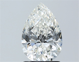 Foto Diamante Natural 1.50 quilates, De pera , Color H, claridad SI1 y certificado GIA de