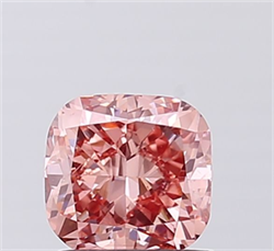Picture of Lab Grown Diamond 1.34 Carats, CUSHION MODIFIED with  Cut, Fancy Vivid Pink Color, VS2 Clarity and Certified by IGI