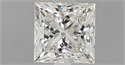 Natural Diamond 1.00 Carats, Princess with  Cut, J Color, VVS2 Clarity and Certified by GIA