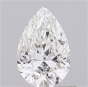 Natural Diamond 0.49 Carats, Pear with  Cut, H Color, VVS1 Clarity and Certified by GIA
