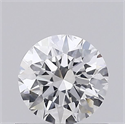 Natural Diamond 0.53 Carats, Round with Excellent Cut, F Color, SI2 Clarity and Certified by GIA