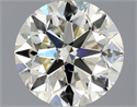 Natural Diamond 0.92 Carats, Round with Very Good Cut, L Color, SI2 Clarity and Certified by GIA
