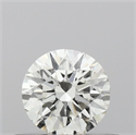 Natural Diamond 0.40 Carats, Round with Excellent Cut, H Color, VVS2 Clarity and Certified by IGI