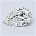 Diamante Natural 1.30 quilates, De pera , Color H, claridad SI2 y certificado GIA