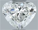 Natural Diamond 0.80 Carats, Heart with  Cut, J Color, SI1 Clarity and Certified by GIA