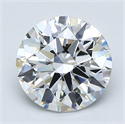 Natural Diamond 2.02 Carats, Round with Excellent Cut, D Color, VS1 Clarity and Certified by GIA