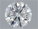 Natural Diamond 0.72 Carats, Round with Excellent Cut, E Color, VVS2 Clarity and Certified by GIA