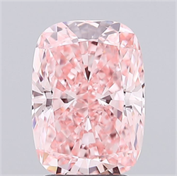 Picture of Lab Grown Diamond 3.07 Carats, CUSHION MODIFIED with  Cut, Fancy Vivid Pink Color, VVS2 Clarity and Certified by IGI