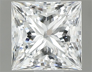 Picture of Natural Diamond 0.65 Carats, Princess with  Cut, E Color, VS1 Clarity and Certified by GIA
