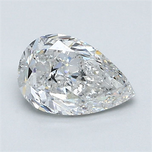 Picture of Natural Diamond 1.01 Carats, Pear with  Cut, F Color, SI2 Clarity and Certified by GIA