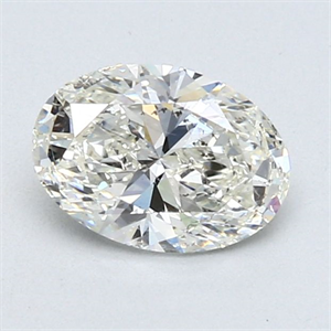 Foto Diamante Natural 0.91 quilates, Ovalado , Color J, claridad SI2 y certificado GIA de