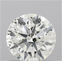 Natural Diamond 0.73 Carats, Round with Excellent Cut, F Color, I1 Clarity and Certified by IGI