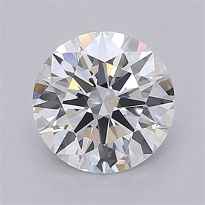 Picture of Lab Grown Diamond 1.55 Carats, Round with Ideal Cut, E Color, VVS2 Clarity and Certified by IGI