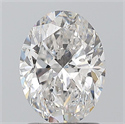 Natural Diamond 1.50 Carats, Oval with  Cut, F Color, SI2 Clarity and Certified by GIA