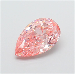 Picture of Lab Grown Diamond 1.51 Carats, Pear with  Cut, Fancy Vivid Pink Color, VVS2 Clarity and Certified by IGI