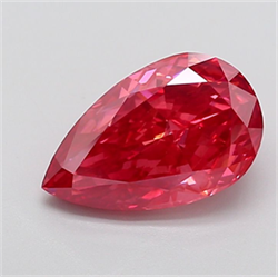 Picture of Lab Grown Diamond 4.06 Carats, Pear with  Cut, Fancy Vivid Pink Color, VS1 Clarity and Certified by IGI