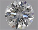 Natural Diamond 0.43 Carats, Round with Excellent Cut, F Color, VVS1 Clarity and Certified by GIA