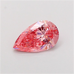 Picture of Lab Grown Diamond 1.45 Carats, Pear with  Cut, Fancy Vivid Pink Color, VS1 Clarity and Certified by IGI