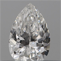 Natural Diamond 0.11 Carats, Pear with  Cut, F Color, VVS2 Clarity and Certified by IGI
